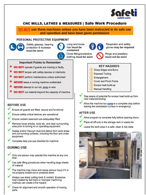 milling machine hazards and risks